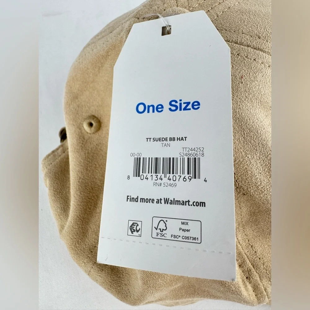 NWT Time and Tru Suede Tan Adjustable Baseball Cap